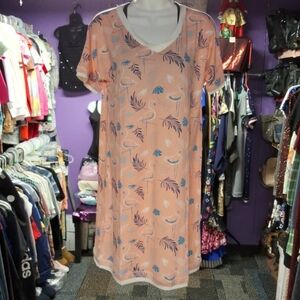 Moon Nite Pink Flamingo Women's Sleep Shirt
